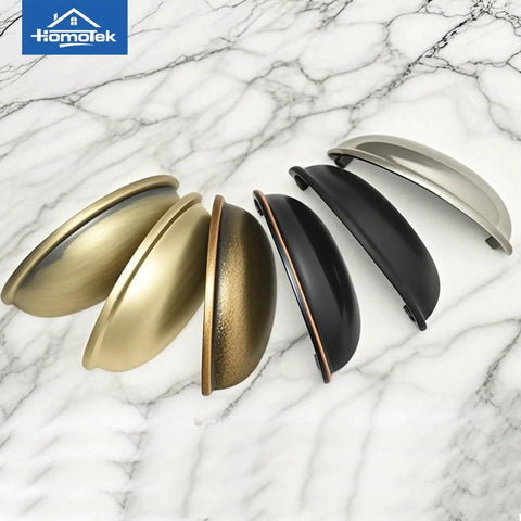 12 Pack Cup Pulls And Dresser Pulls In Brass Bronze Finish For Cabinets And Furniture, 3 Inch Hole Centers, Kitchen Cabinet Hardware Handles