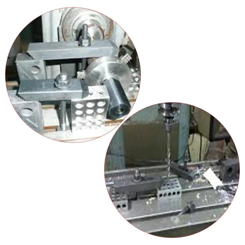 Ultra Precision 1 Pair 1-2-3 Machinist Block Set In Hardened Steel With 0.0002 Inch Height Tolerance And 23 Holes used in CNC setup