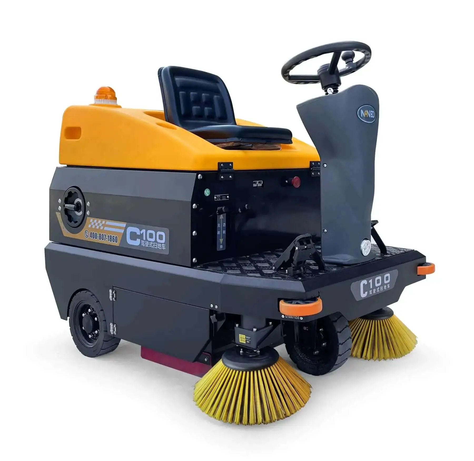 Ride On Industrial Floor Sweeper With 24 Gallon Dustbi...