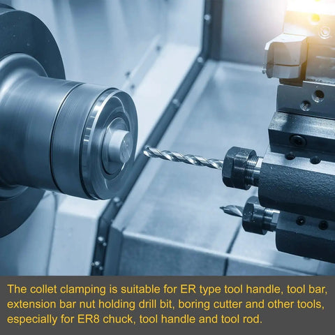Four Piece ER32UM M40 Collet Clamping Nuts For CNC Milling Lathe Chuck Holder Replacement Cast Steel Nut Set in action