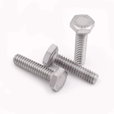 Beefy Heavy Duty Stainless Steel Hex Bolts Set Of 100 In 1/4-20 Size, 1-1/2 Inch, 18-8 304 Stainless, Fully Threaded Hex Head Cap Screws