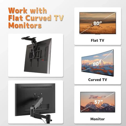 Tv Wall Mount Hardware Kit With M4 M5 M6 M8 Bolts Washers And Spacers For Most 80 Inch Tv Displays Vesa Ready All In One Mounting Set Black Fits Most Wall Mounts Up To 80 Inch Screens With Flexible Bolts And Spacer Options For Easy Setup, compatible with flat and curved TVs