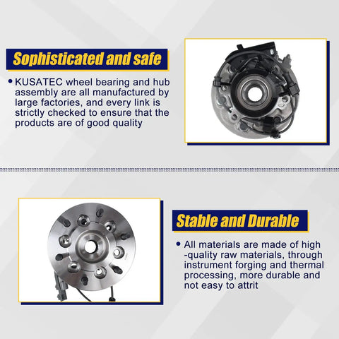 Image showing front and back view of Front Right Wheel Bearing And Hub Assembly 515111 Drop In Ready Direct Fit For 2004 2008 Chevy Colorado 2004 2008 GMC Canyon 2006 Isuzu I 350 2007 2008 Isuzu I 370 6 Lug Bolts And Abs with quality assurances.