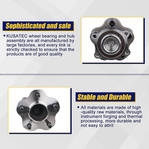 512388 Rear Wheel Bearing And Hub Assembly 2 Pack With 5 Lug And ABS For Nissan Altima Maxima Murano Pathfinder Infiniti close-up