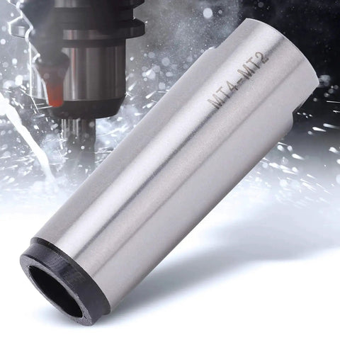 Morse taper drill sleeve MT4-MT2 reducing adapter, high-speed steel, silver metal for lathe/milling fixtures