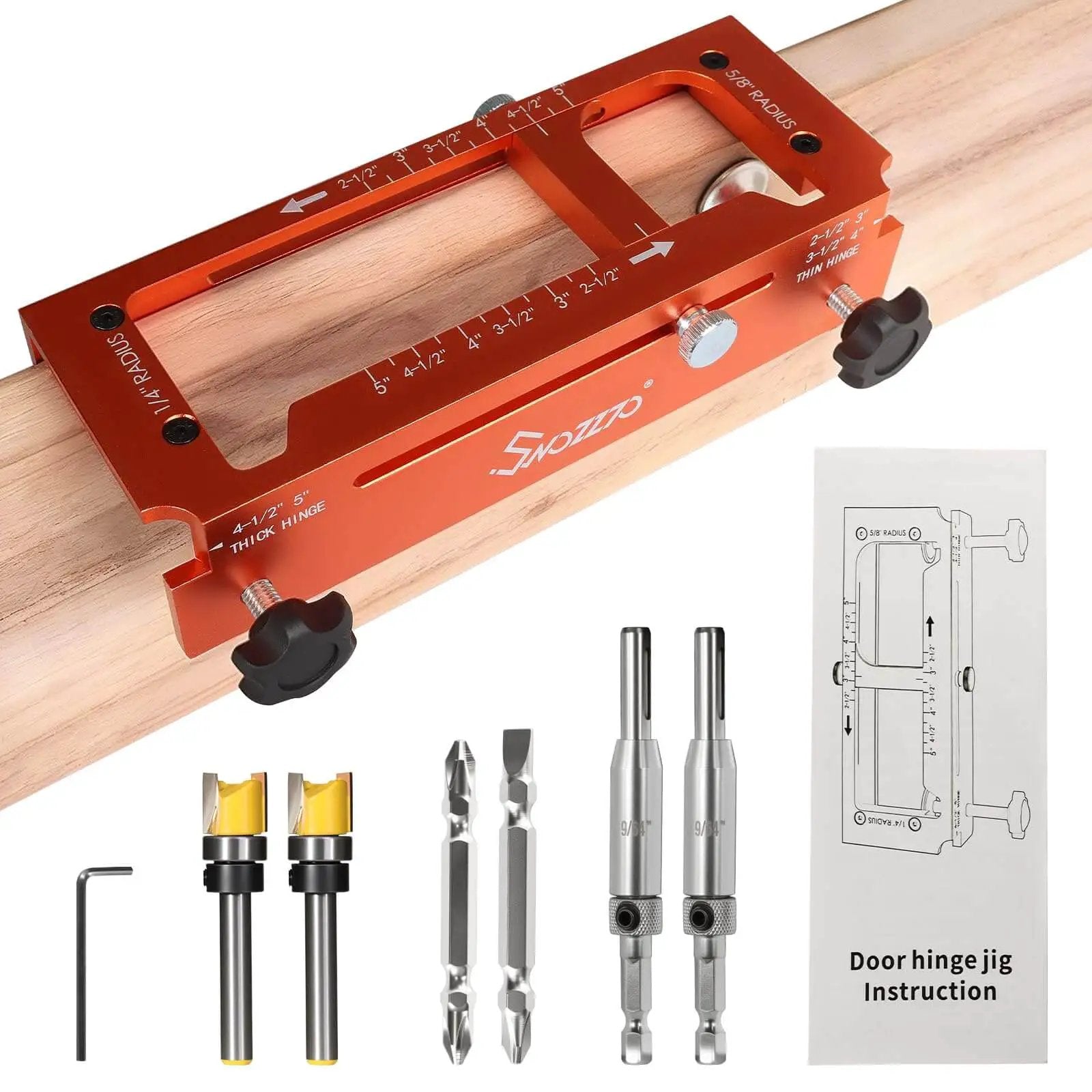 Metal Door Hinge Jig For Adjustable Router Template Wi...
