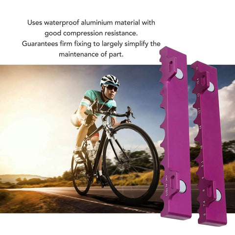 Cyclist next to Aluminum Alloy Suspension Vise With Soft Jaw For Bike Front Fork And Hub Clamp Rear Shock Fixture Pro Grade Repair Tool