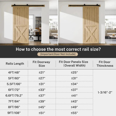 Heavy Duty Top Mount Sliding Barn Door Hardware Kit 6 Ft Track For Single Door Use With Quiet Roller Hangers Carbon Steel Construction table