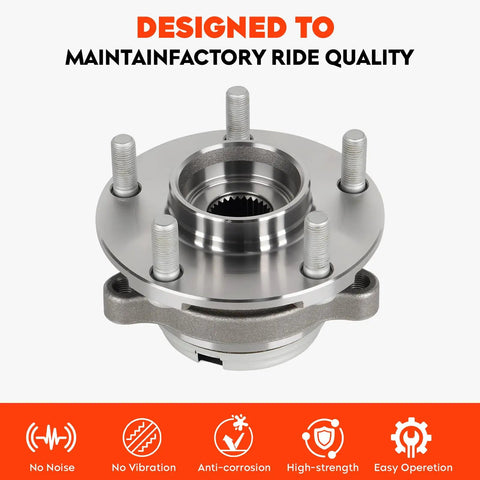 Front Wheel Bearing Hub Assembly For 2007 2012 Nissan Altima 2.5L With 5 Lug 4 Wheel ABS Replacement 513294 1 Piece