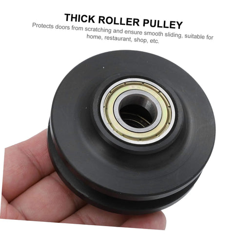 Premium Barn Door Hanging Pulley Wheel Kit With Bearing For Smooth Sliding Doors Low Noise Operation Thick Durable Wheel