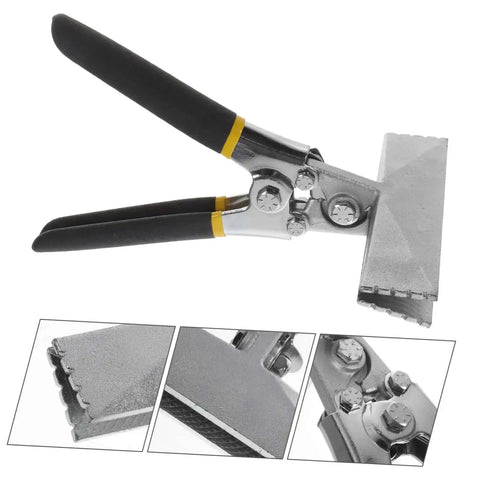Heavy Duty Hand Seamer For Sheet Metal Bending With Long Reach Pliers And Offset Jaw Flat Plate Design Manual Bending Tool In Chrome Vanadium With Non Slip Grip For Roofing And Wires Work