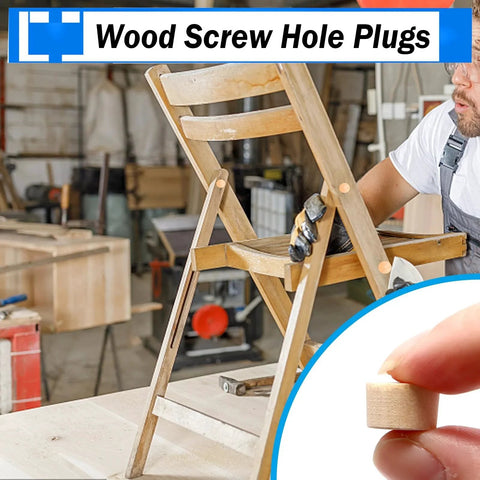 Wood Plugs Set, 150 Pcs Assortment In Four Sizes 3/16 Inch, 5/16 Inch, 3/8 Inch, 1/2 Inch, Schima Wood Plugs For Furniture Holes