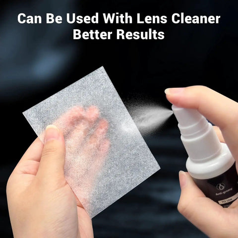 Using 700 Sheets Lens Cleaning Tissue Paper with lens cleaner for microscopes and camera lenses