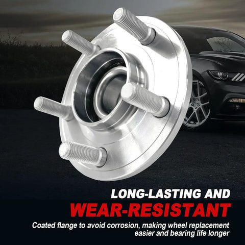 Front view of Pair Front Wheel Bearing Hub Assembly For 5 Lug With ABS Bolt On Direct Fit Compatible With 2005 Through 2014 Chrysler 300