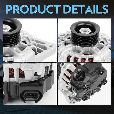 High Output 90 Amp Alternator Replacement For 1.6L Hyundai Accent 2012 2013 2014 2015 2016 2017 Veloster 2012 2017 And Kia Rio 2012 2013 Direct Fit Includes 2608483 2616741 373002B300 product details
