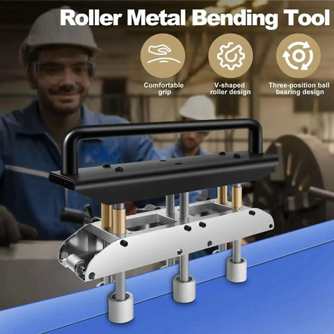 Three Station Roller Bender For Metal Roofing And Sheet Metal Adjustable From 0 To 90 Degrees 13 To 130mm Bending Capacity Hand Tool