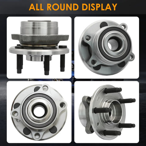 Front And Rear Wheel Bearing Hub Assembly For 2011-2018 Ford Explorer And 2013-2018 Police Interceptor Utility, 5 Lug With ABS