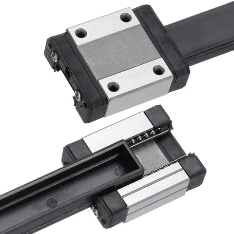 MGN9C Bearing Steel Carriage Block With Plastic Anti Fall Strip for 9mm Linear Motion Slide Rail Guide, black, for 3D printers and CNC machines.