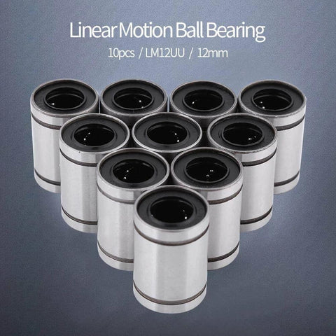 10 Pack 12x20x30mm Linear Bearings For 12mm Rods Smooth Ball Bearing Slides For CNC And 3D Printer Projects Steel Construction