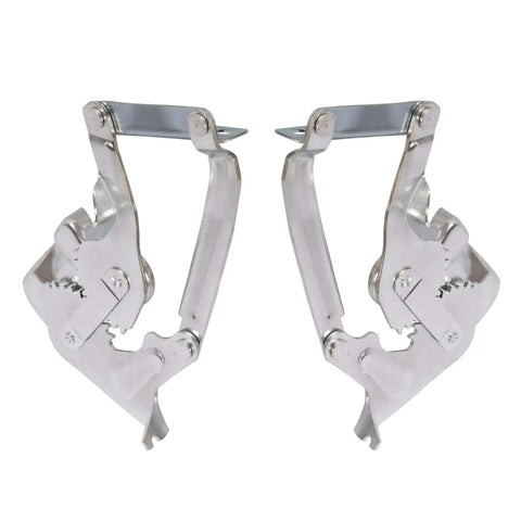 Hood Hinge Pair For 1955 Chevy Bel Air Nomad One Fifty Two Ten Cars With Steel Construction And Galvanized Silver Finish Durable OEM Style Fit
