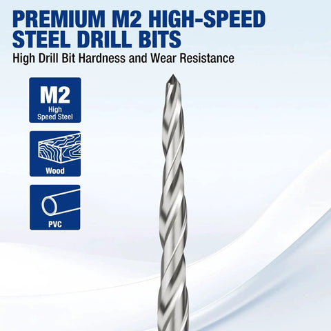 Five Pack Countersink Drill Bit Set For Wood And Metal With M2 High Speed Steel Pro Grade Four Flute Design Adjustable
