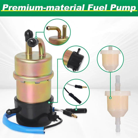 12V Fuel Pump With Am116304 Fuel Filter For Honda FourTrax Foreman 86-89 TRX 350 350D 4x4 Replacement 16710-HA7-672