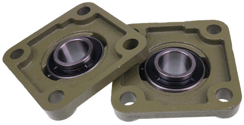 1 Inch Four Bolt Flange Bearing Set Screws F4B-SC-100 UCF205-16 SF-1 FY-1-TM for industrial machinery, front view.