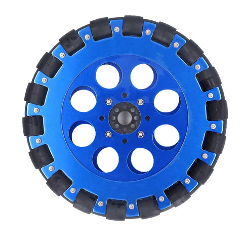 Omnidirectional Wheel Set for DIY Robots and Custom Rigs, 8 Inch Aluminum Alloy Hub Omni Wheels Deliver Stable, Low Vibration Rolling