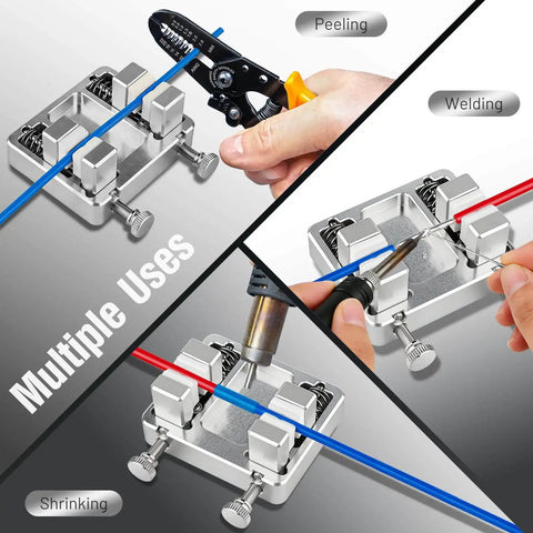 Multiple uses of Aluminum Soldering Clamp With Ceramic Jaw Adjustable Welding Fixture for precise circuit boards and jewelry soldering