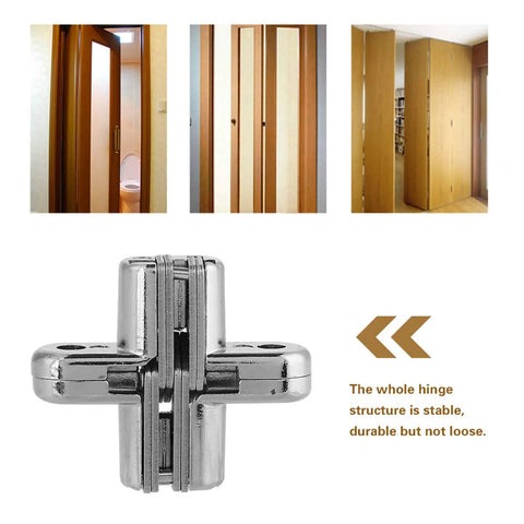 Hidden Door Hinge 180 Degree Concealed Cross Hinge For Cabinets Kitchen Cabinets And Wooden Boxes 41mm Zinc Alloy