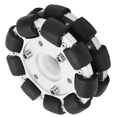 Durable 100mm Double Aluminum Omni Directional Wheel For Robots With 30Kg Load Capacity And No Fuss 360 Degree Movable Rubber Rollers