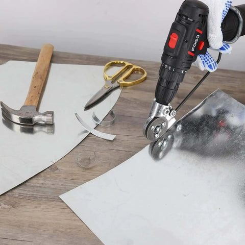 Fast Cutting Metal Nibbler Drill Attachment For Electric Drills cutting aluminum sheet with tools