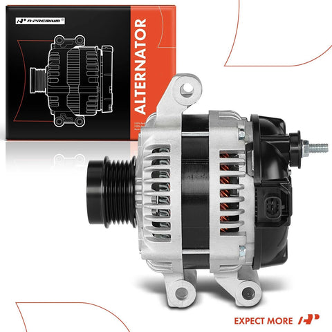 Side view of Alternator For Buick Envision Malibu Impala Regal 2013 2015 2017 2020 2.0L 2.5L 12V 130A With Five Groove Decoupler Pulley CW