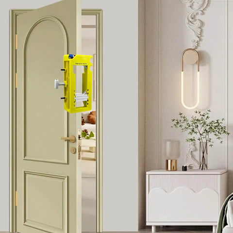 Mortise Jig Kit With Non Slip Silicone Guide And Integrated Door Hinge Mortiser for Three to Five Inch Hinges installed on door