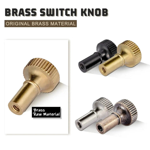 Antique Brass Lamp Switch Knob Replacement Universal Fit For Standard Lamps showing multiple finishes and brass material