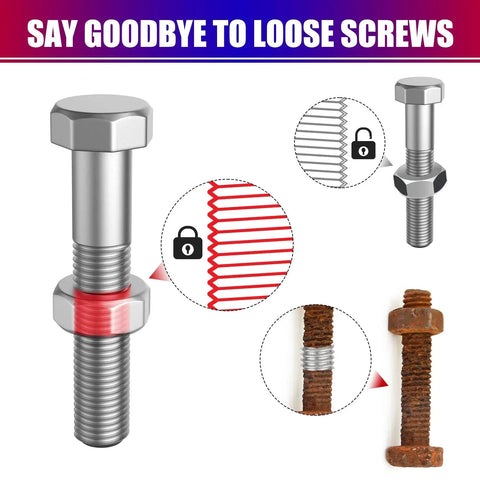 Thread Lock Kit 272 and 243, 3.38 oz 100 ml threadlocker preventing bolt loosening and corrosion with illustrations