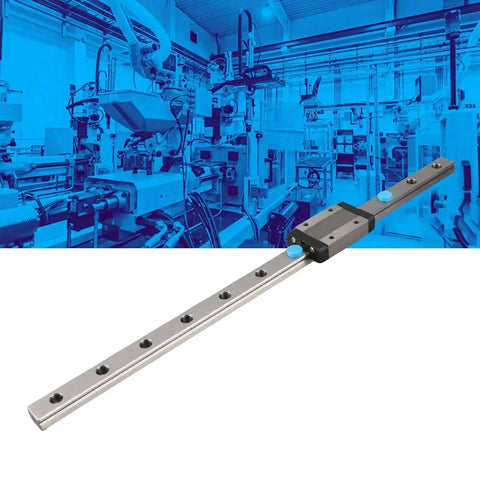 300mm Mini Linear Rail and Sliding Guide for 3D Printer and CNC Machine in industrial setting, showcasing smooth glide and precise motion.