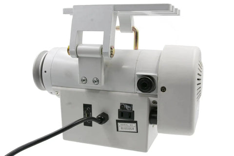 Rear view of Industrial Sewing Machine Servo Motor 550W 110V showing durable white finish and connection ports, high torque design.