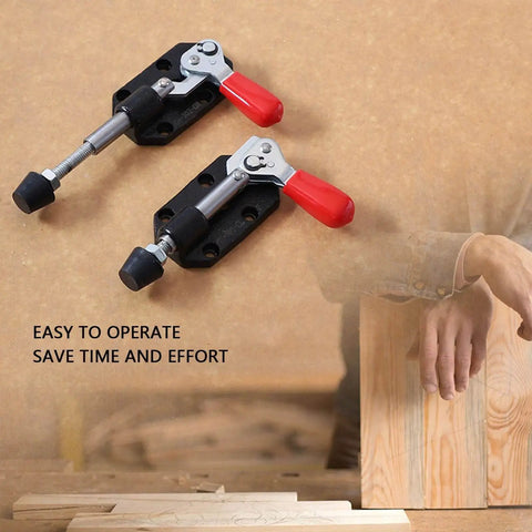 Heavy Duty Cast Iron Push Pull Toggle Clamp With Horizontal Cam For Woodworking And Metal Welding, Adjustable Stroke