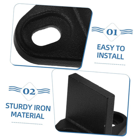 Sliding Barn Door Floor Guide Rail Low Profile Hardware Swing Stopper, close-up of durable steel track components.