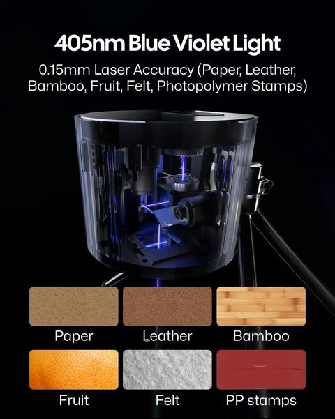 Pocket Size Laser Engraver For Wood And Leather Crafts A Mini USB Powered Engraving Tool With 0.15mm Precision Ultra Portable Design 10 000 Hour Lifetime Includes Laser Safety Glasses And Basic Set For DIY Makers laser accuracy visual