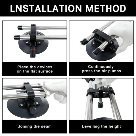 Installation steps for Heavy Duty Vacuum Countertop Leveling System With 3 Second Quick Suction Tech