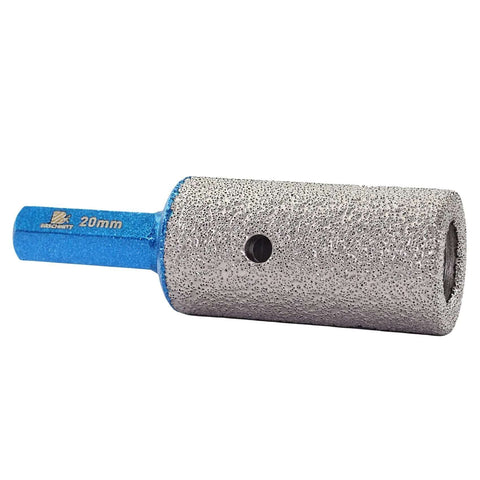 Diamond Finger Milling Bit 4/5 Inch Dry Core Drill Bit For Enlarging And Shaping Existing Holes In Porcelain Ceramic Granite Marble With Hex Shank
