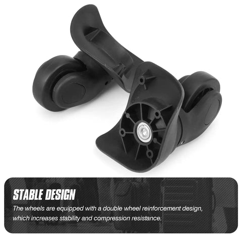 Durable 360 Swivel Luggage Wheel Replacement for Suitcases with Silent Rubber and PVC Caster Construction in Black Volein