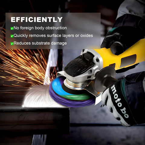 Angle grinder using Beast Mode Purple Silicon Carbide Paint Stripping Discs For Angle Grinders Four And A Half Inch 12 Pack