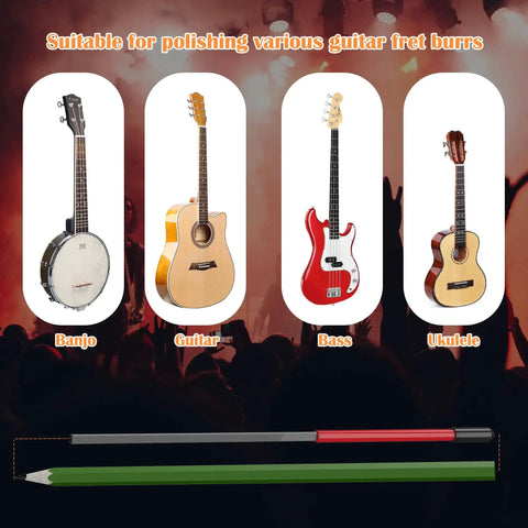 Double Sided Fret End Dressing File For Guitar Fret Ends, Pro Grade Luthier Tool For Rounding, Shaping, Deburring And Crowning Frets