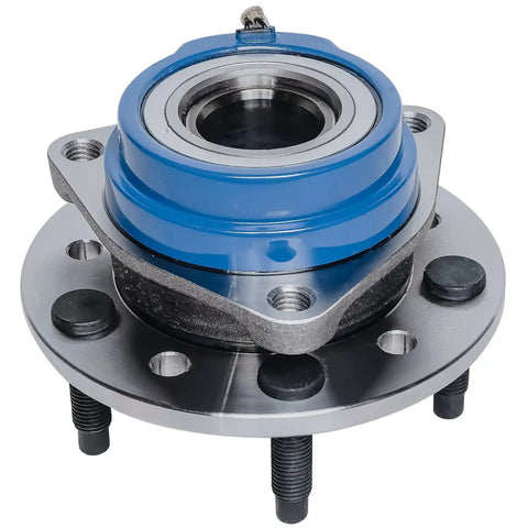 Pair Front Wheel Bearing And Hub Assembly Fits 1997 2005 Chevy Malibu Classic 1999 2005 Pontiac Grand Am And 1997 2004 Oldsmobile Alero With ABS Five Lug Easy Bolt On Replacement Kit, front view