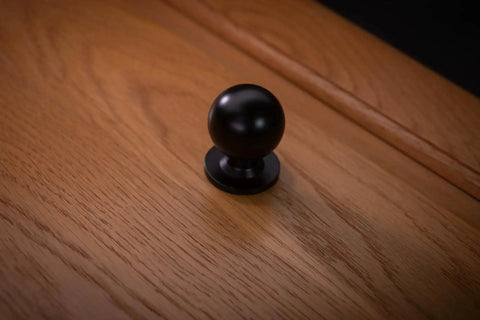 Matte Black Cabinet Knobs Four Pack With Wide Backplates Large Ball Knobs For Bi Fold Closet Doors Kitchen Cabinets And Dresser Drawers