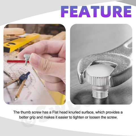 Person holding Nickel Plated Knurled Thumb Screws Set 42 Piece M5 8mm 10mm 12mm 16mm 20mm 25mm 30mm Sizes with wrench.