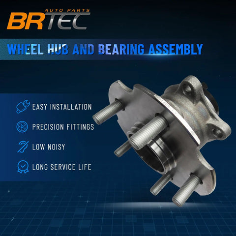 2-Piece Rear Wheel Bearing And Hub Assembly With ABS, 5-Lug, Swap-In Ready For Toyota RAV4 2006-2018, Corolla iM 2017-2018
